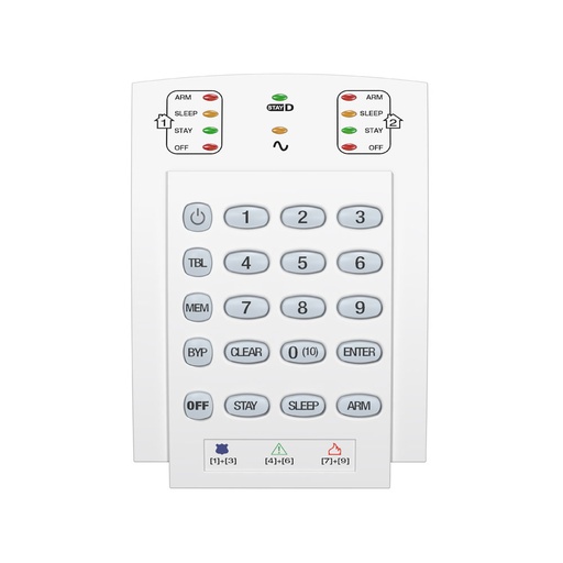 [PAR-35] Teclado LED cableado de 10 zonas PAR-35