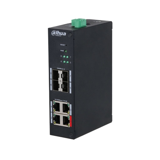 [DAHUA-4255] Switch PoE Industrial L2 de 4 puertos DAHUA-4255