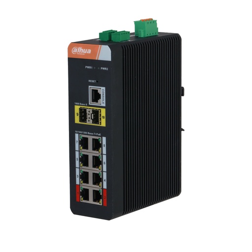 [DAHUA-4385] Switch industrial L2 de 10 puertos con 8 PoE DAHUA-4385