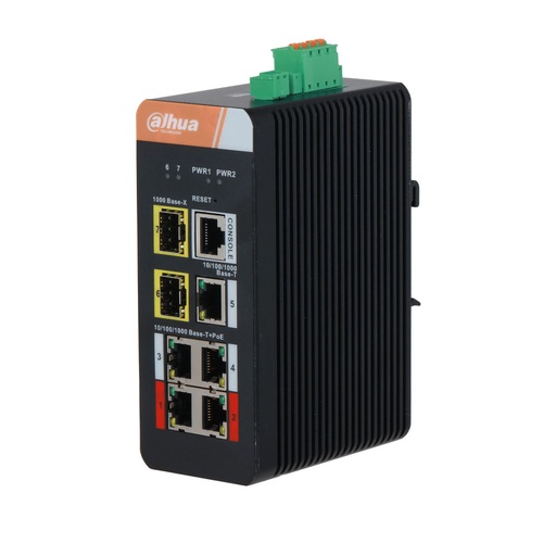 [DAHUA-4430] Switch industrial L2 de 7 puertos con 4 PoE DAHUA-4430