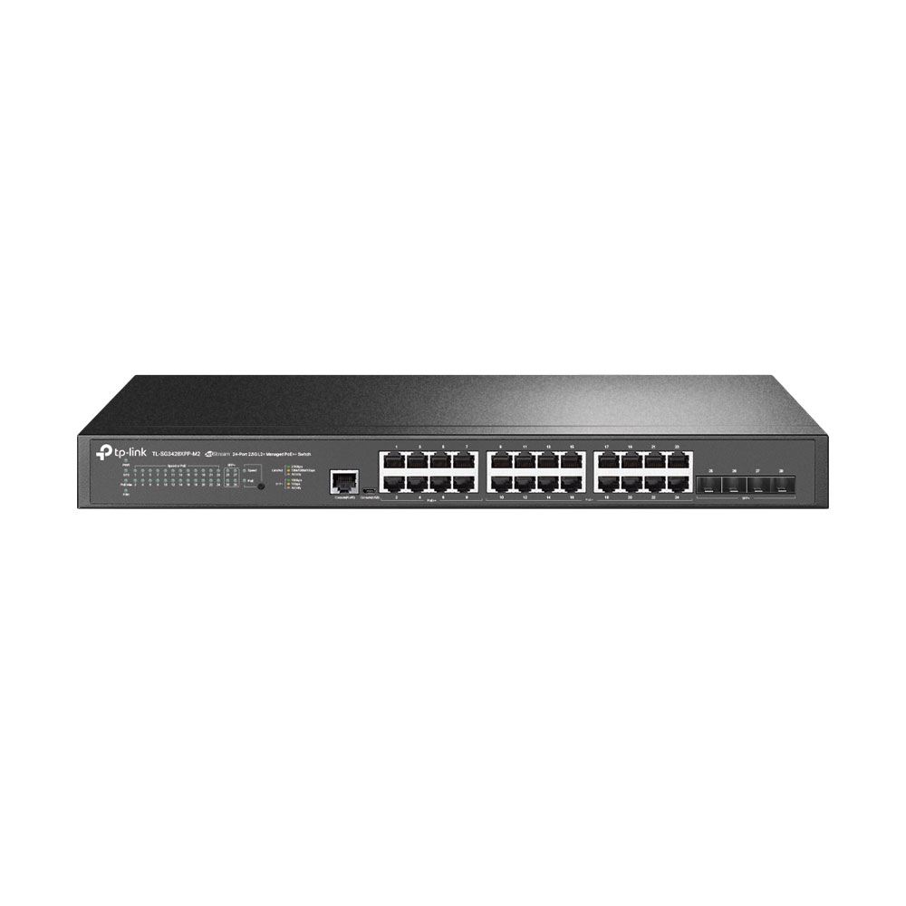 Switch PoE L2+ de 24 puertos 2,5G y 4 SFP+ 10 Gigabit TPLINK-038