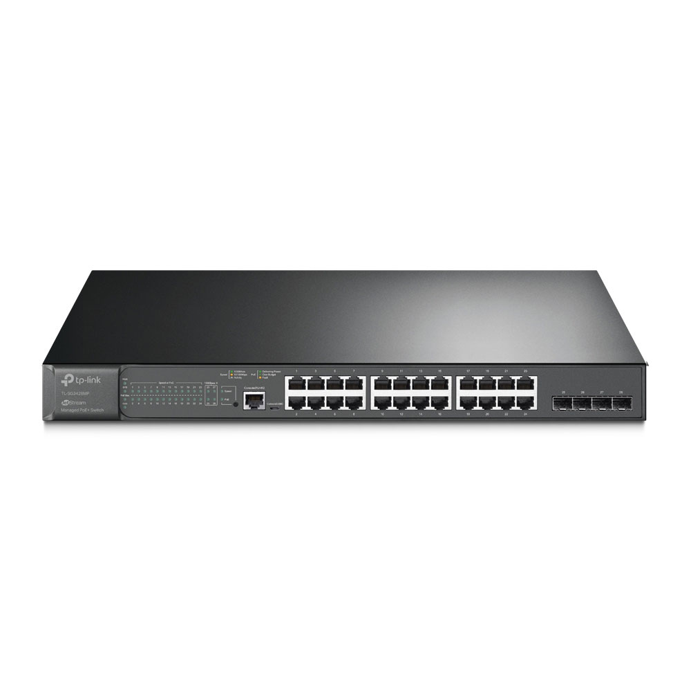Switch L2+ Gigabit con 24 puertos PoE+ y 4 SFP TPLINK-043