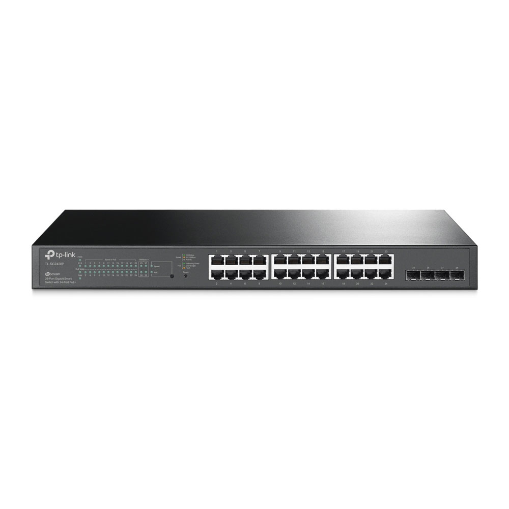 Switch L2+ Gigabit con 24 puertos PoE+ y 4 SFP TPLINK-044