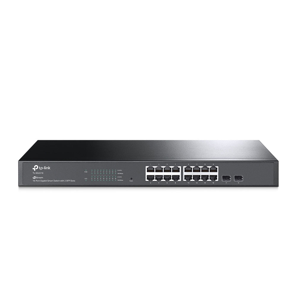 Switch L2 Gigabit con 16 puertos RJ45 y 2 ranuras SFP TPLINK-060