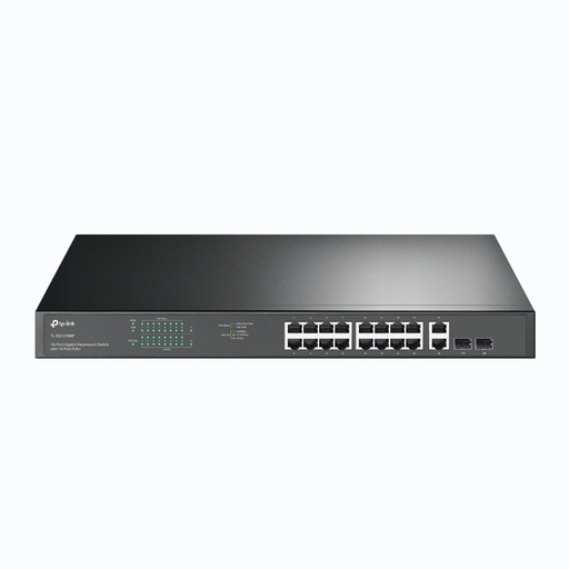 [TPLINK-107] Switch PoE+ Gigabit de 16 puertos y 2 combo SFP TPLINK-107