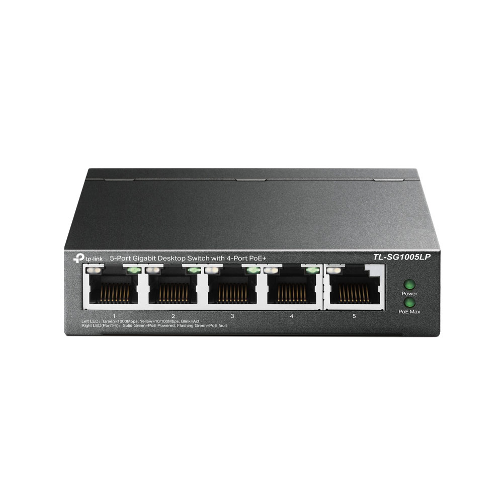 Switch Gigabit de 5 puertos con PoE+ de 4 puertos TPLINK-112
