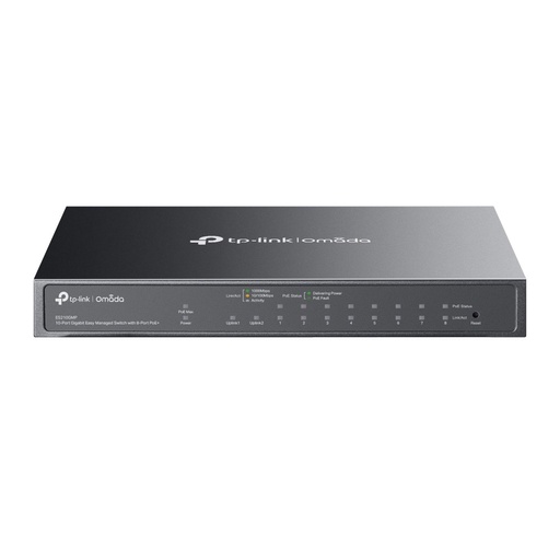 [TPLINK-135] Switch Gigabit Easy Managed de 10 puertos con 8 PoE+ y 1 SFP combo TPLINK-135