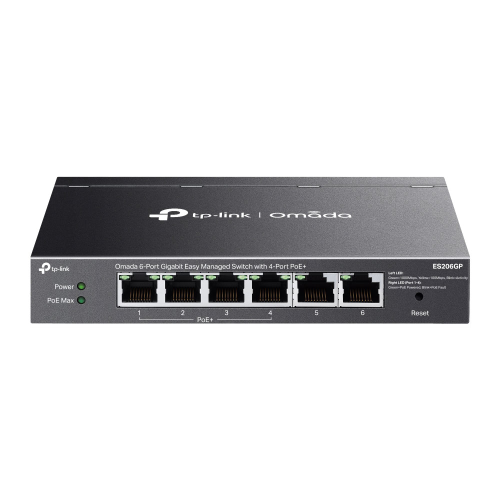 Switch Gigabit Easy Managed de 6 puertos con 4 PoE+ TPLINK-136