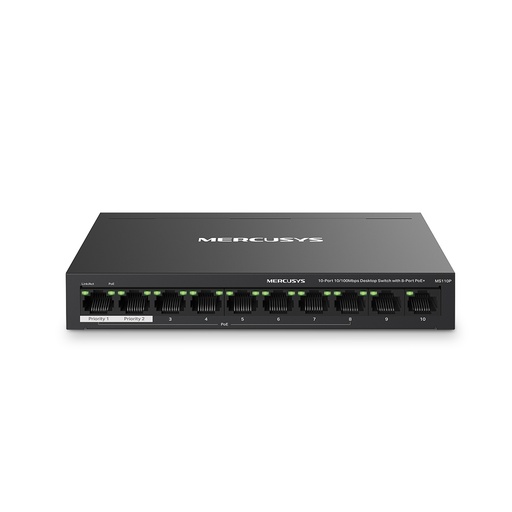 [TPLINK-203] Switch Fast Ethernet Mercusys de 10 puertos con 8 PoE+ TPLINK-203