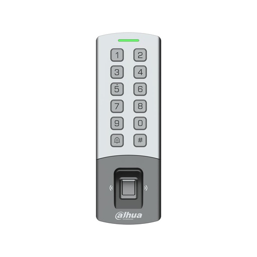 [DAHUA-4792] Control de acceso autónomo con lector RFID, huella y teclado en carcasa metálica IP65 e IK08 DAHUA-4792
