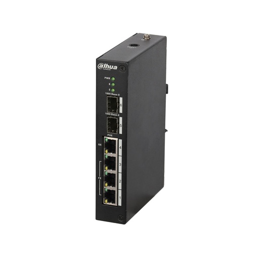 [DAHUA-1076] Switch Industrial gestionable L2+ de 3 puertos Fast Ethernet PoE + 1 puerto uplink Gigabit Ethernet PoE + 2 puertos 1000 DAH...