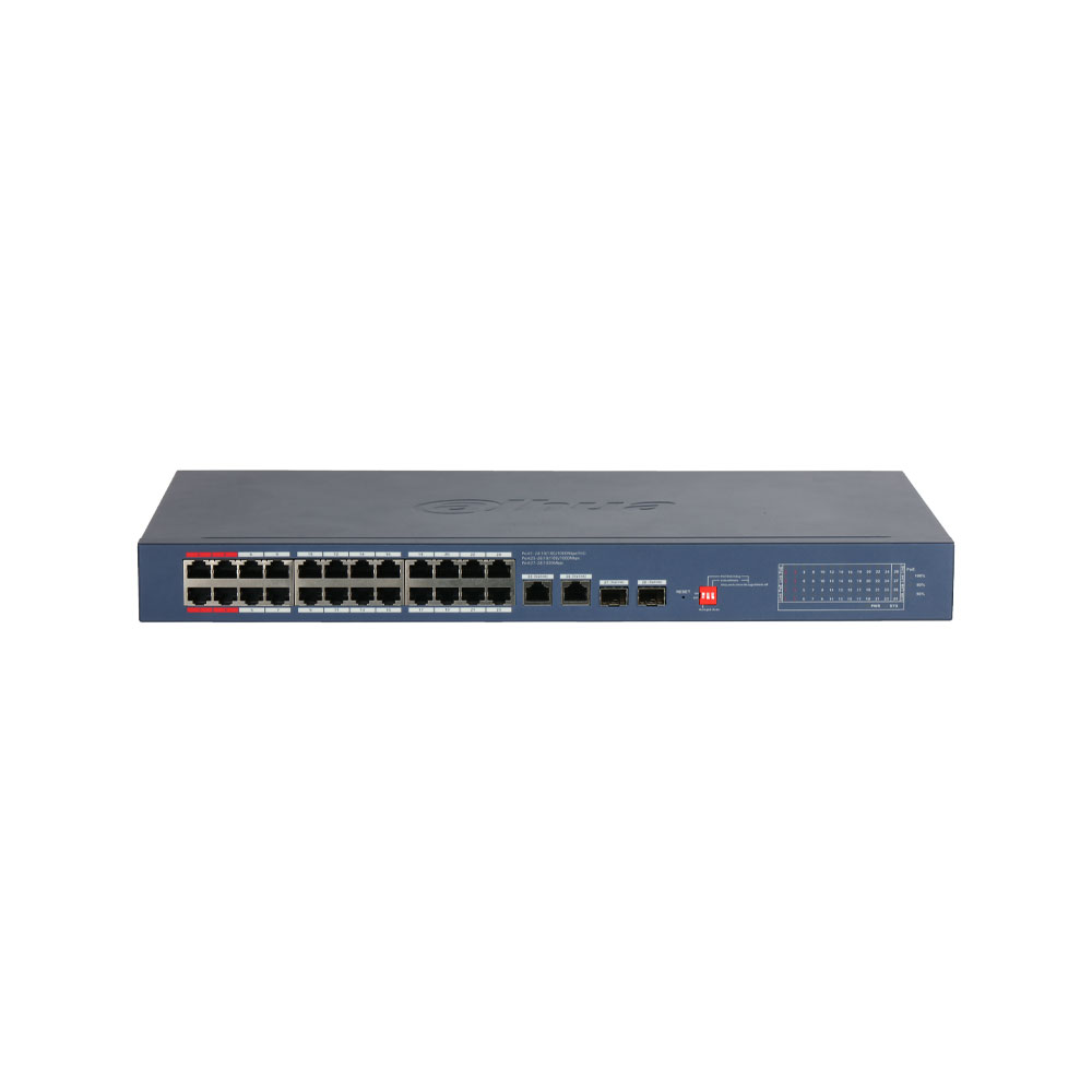 Switch gestionable Smart PoE Gigabit Dahua de 28 puertos DAHUA-4981