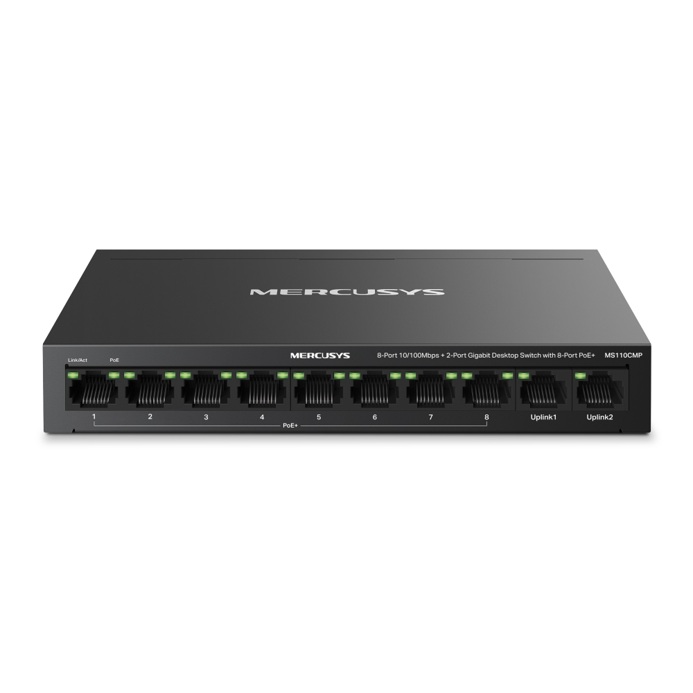 Switch PoE Fast Ethernet TP-Link Mercusys de 10 canales TPLINK-254