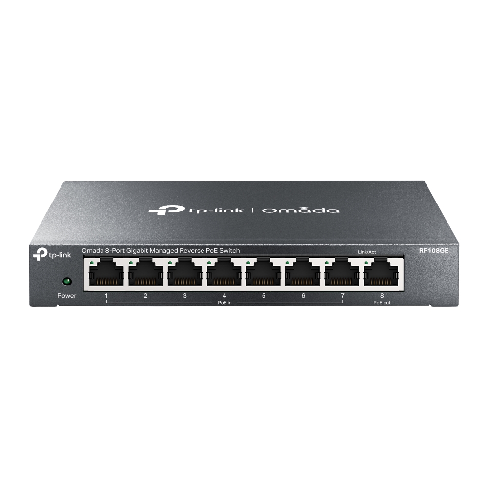 Switch reverse PoE gigabit TP-Link Omada de 8 canales TPLINK-244