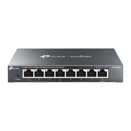 [TPLINK-244] Switch reverse PoE gigabit TP-Link Omada de 8 canales TPLINK-244