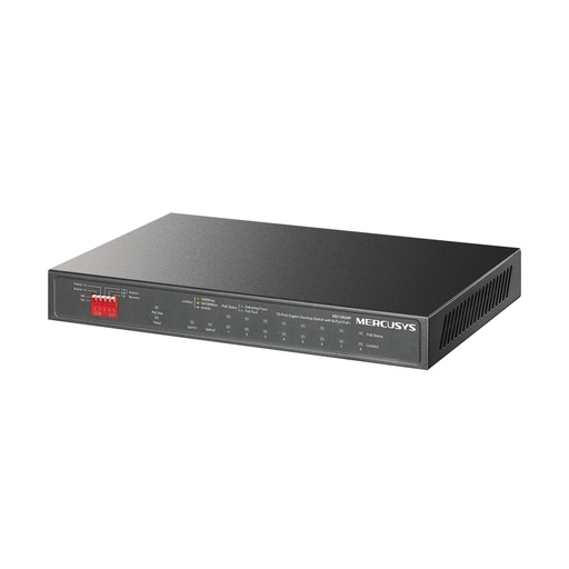 [TPLINK-256] Switch PoE+ gigabit TP-Link Mercusys de 10 canales TPLINK-256