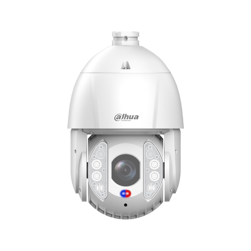 Domo IP PTZ WizSense Dahua de 2MP, zoom óptico 32X y disuasión activa DAHUA-5037