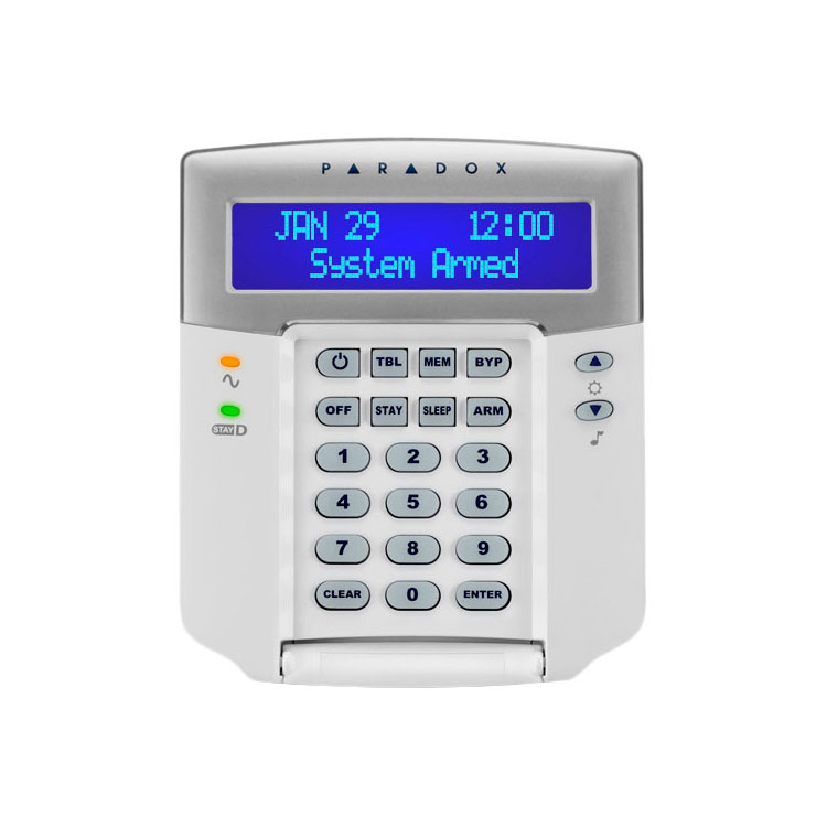 Teclado en inglés con tamper y entrada de zona  PAR-6NI