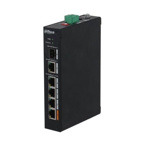 [DAHUA-1805N] Switch Dahua no gestionable 4 PoE + 2 Gigabit combo DAHUA-1805N