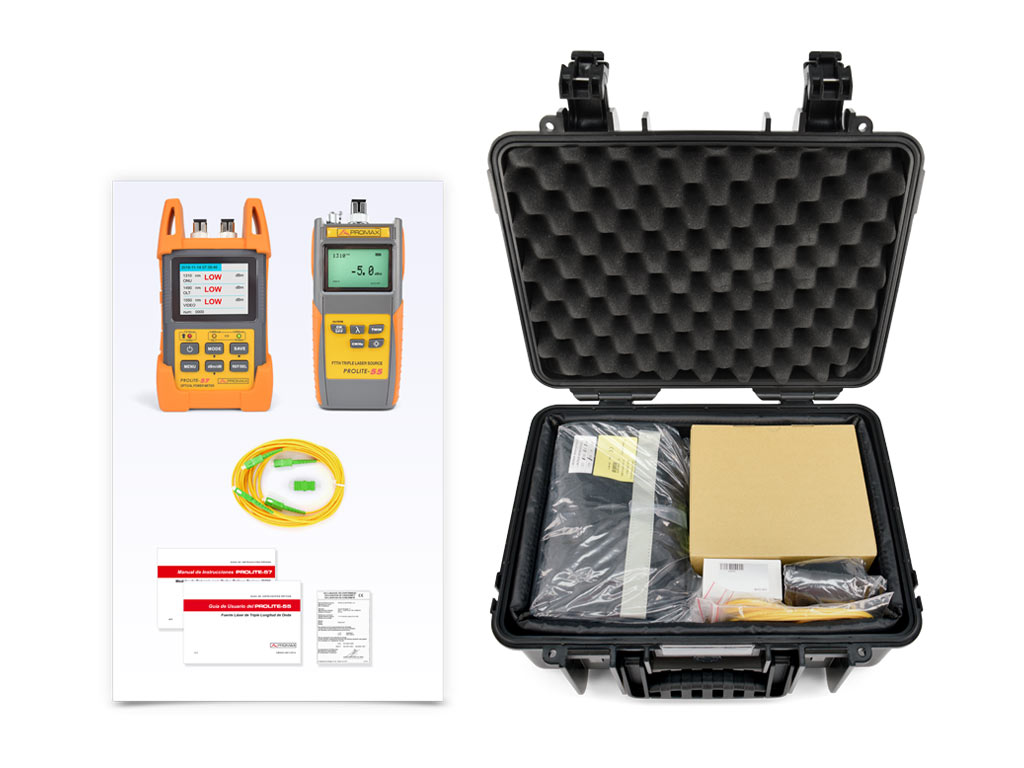 PROLITE-575 · Kit de medida de fibra ICT-2 PROMAX de bajo coste