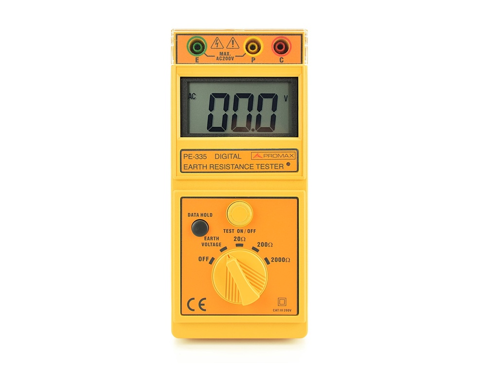 PE-335 · Medidor de resistencia de tierra con picas PROMAX
