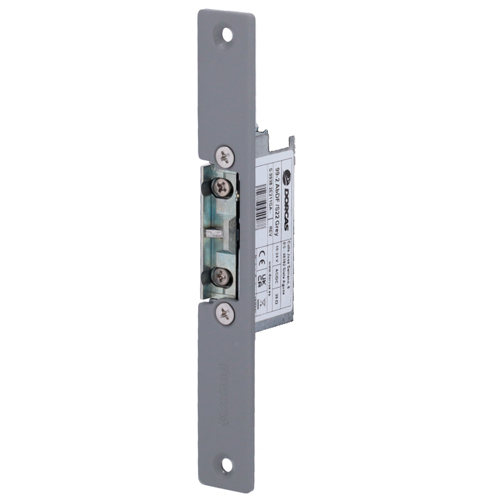 Abrepuertas eléctrico Dorcas - Para puerta sencilla | Pestillo radial regulable - Modo apertura Fail Secure... DR-99ABDF/S22