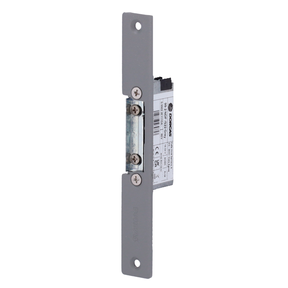 Abrepuertas eléctrico Dorcas - Para puerta sencilla | Pestillo radial regulable - Modo apertura Fail Secure... DR-99NDF/S22