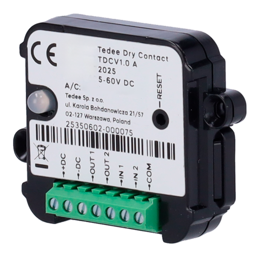 [TEDEE-DRYCONTACT] Accesorio de módulo de entradas y salidas - Comunicación Bluetooth - Acciona cerradura con entradas auxilia... TEDEE-DRYCONTACT