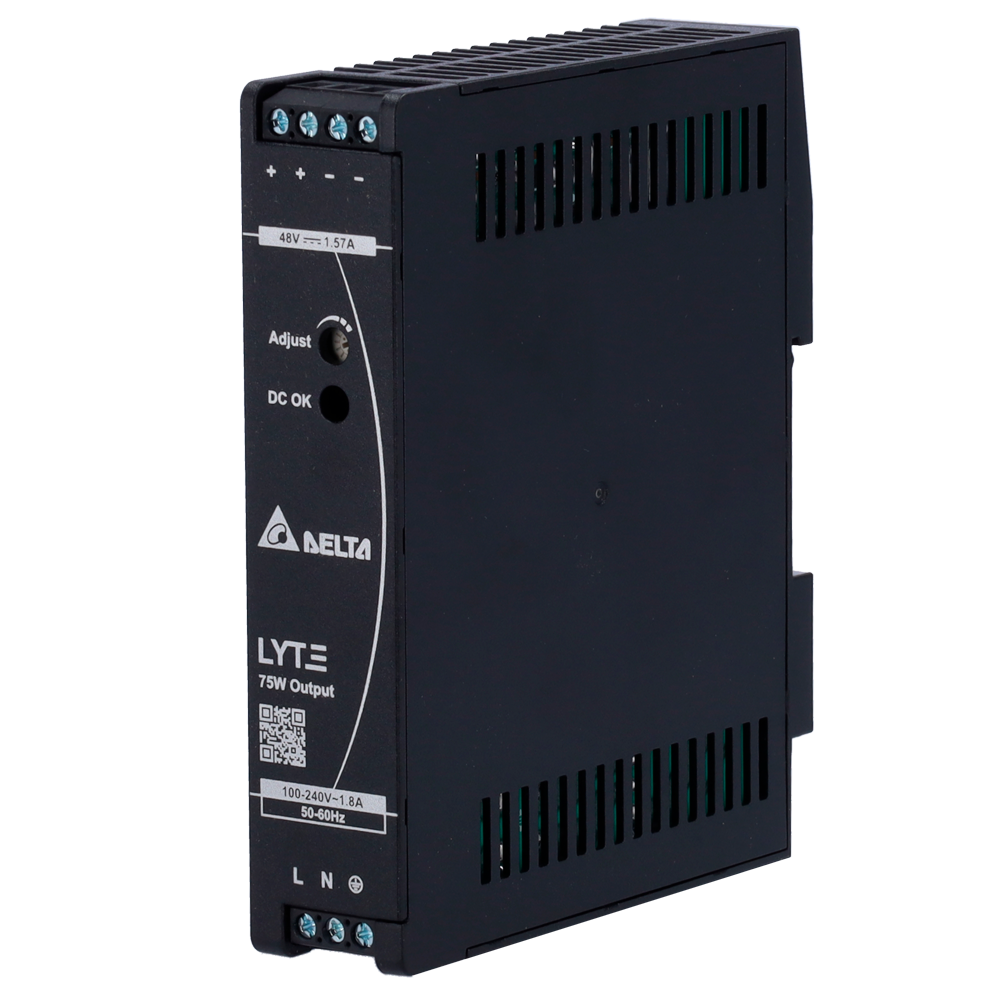 Fuente de alimentación conmutada - Salida DC 48 V / 1.57 A / 75 W - Montaje en carril DIN DRL-48V75W1AZ