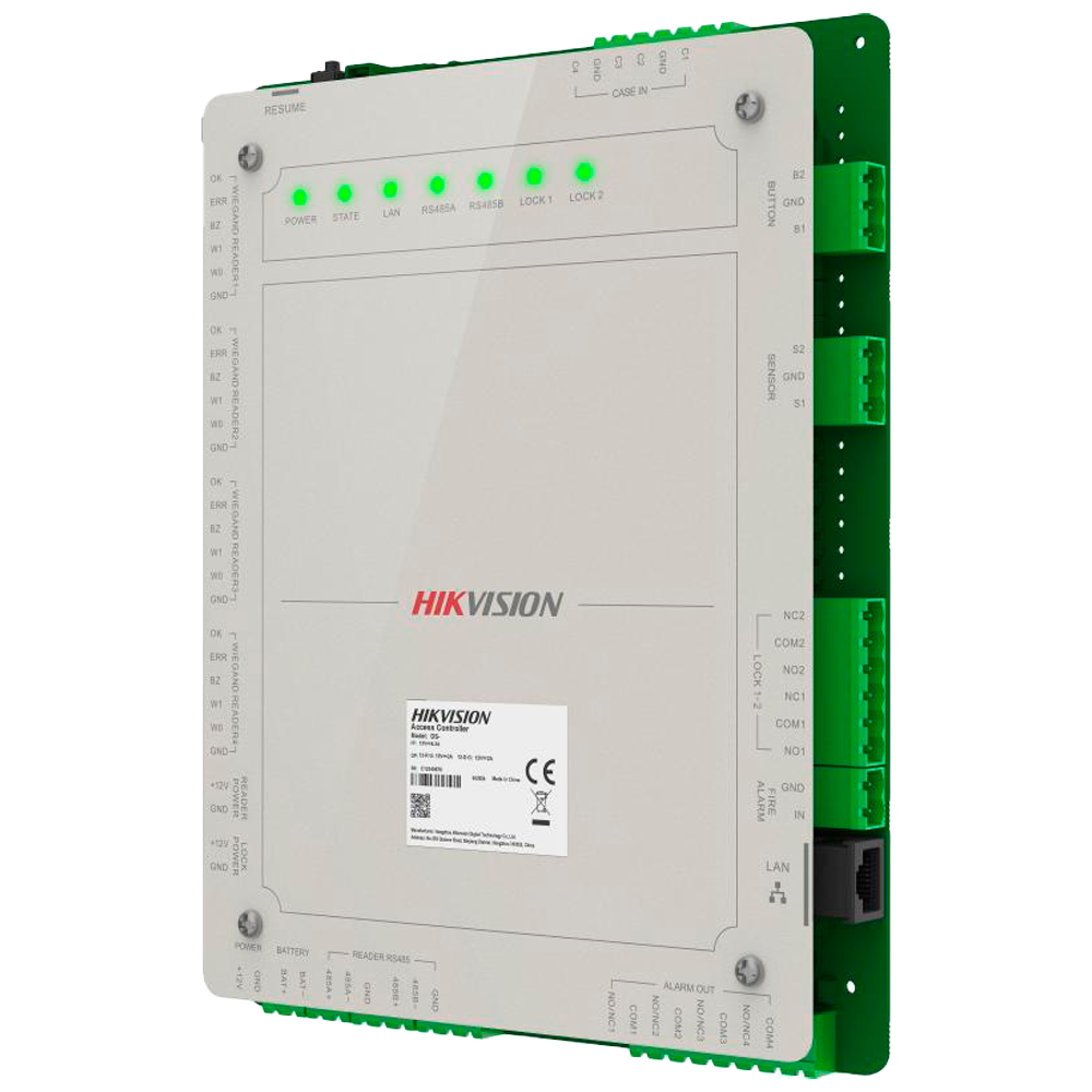 Hikvision DS-K2624X(P) - Controladora acceso Facial/Huella/Tarjeta/PIN/QR