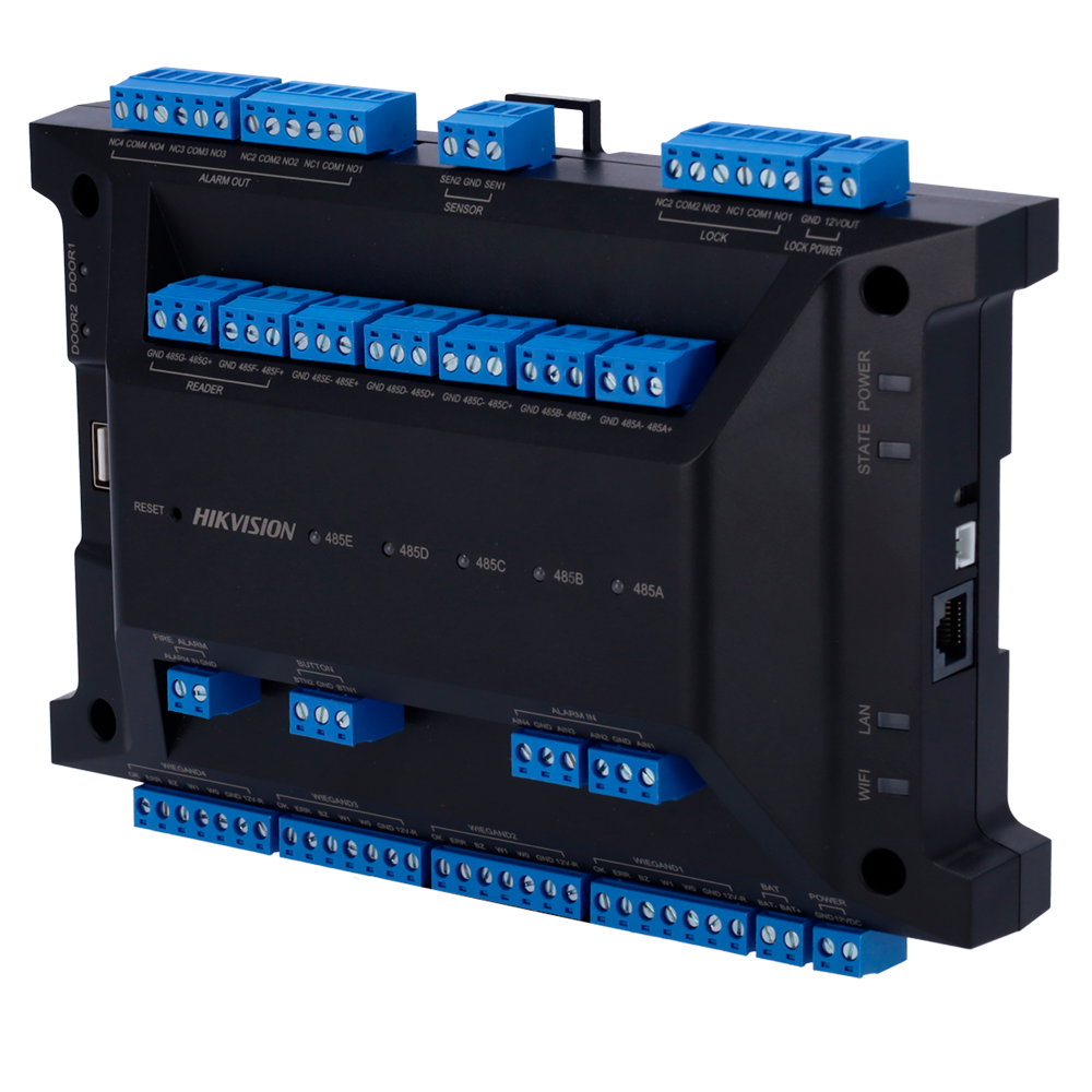 Hikvision DS-K2702WX-E1(P) - Controladora acceso Facial/Huella/Tarjeta/PIN/QR