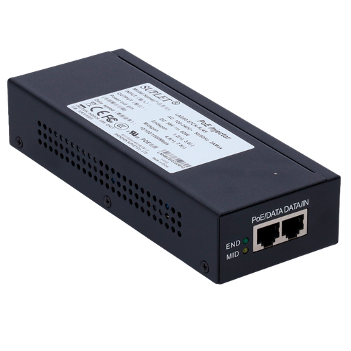 [POE,LAS60-57CN-RJ45,60W] Inyector PoE - Entrada/Salida RJ45 10/100/1000 Mbps - Potencia 60 W - Distancia máxima 100 m - PoE/Po... POE,LAS60-57CN-RJ45,60W