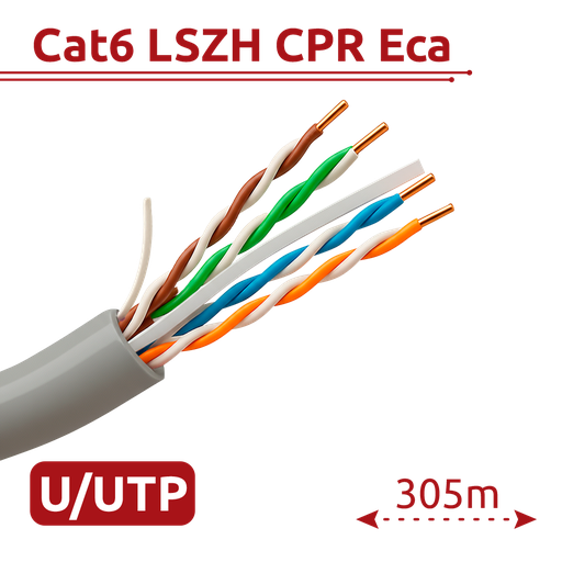 [DS-1LN6UEL5/White 305m] Hikvision DS-1LN6UEL5/White 305m - cable UTP categoría 6