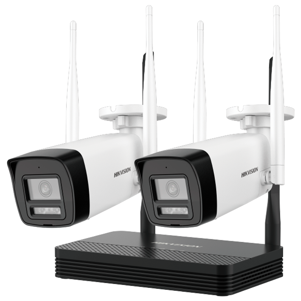 Kit de Videovigilancia Hikvision Wifi - 2 Cámaras bullet 4 Mpx - NVR 4 canales IP 6 Mpx (2560x1440) - Lent... DS-J142I/NKS424W0H