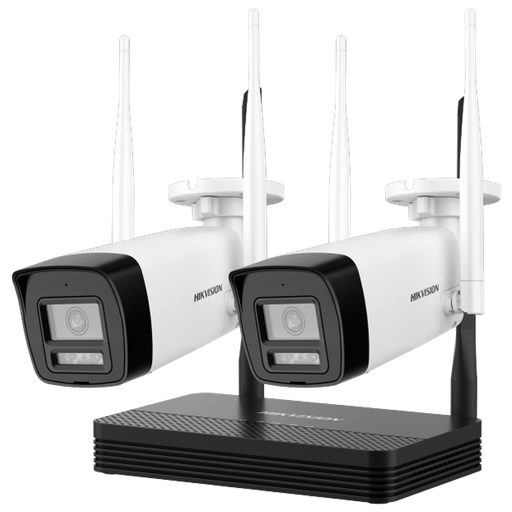 [DS-J142I/NKS424W0H] Kit de Videovigilancia Hikvision Wifi - 2 Cámaras bullet 4 Mpx - NVR 4 canales IP 6 Mpx (2560x1440) - Lent... DS-J142I/NKS424W0H
