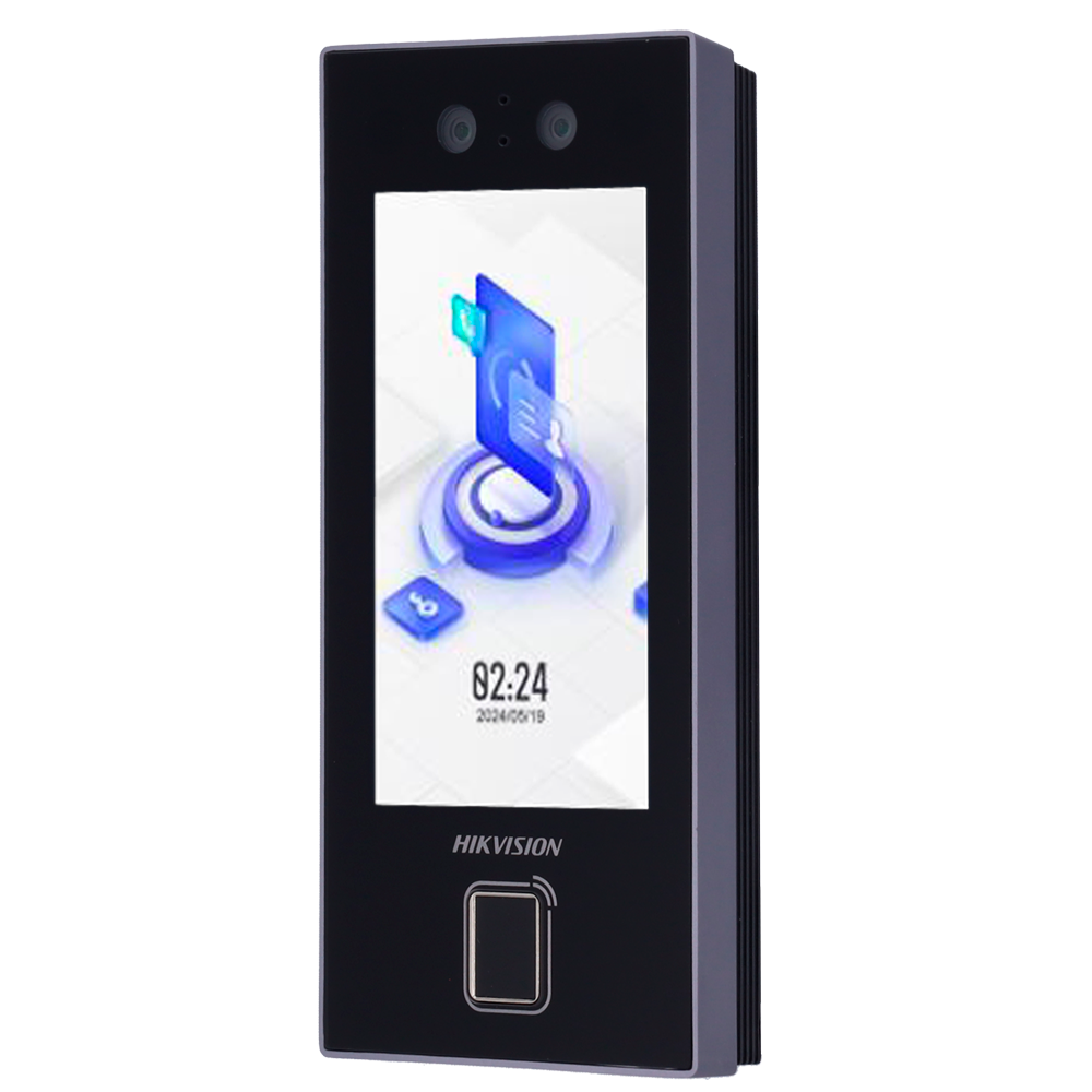 Hikvision DS-K1T344MBFWX-E1 - Terminal acceso Facial/Huella/Tarjeta/PIN/QR IP65