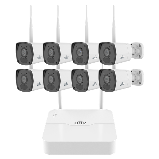 [UV-KIT/NVR301-08S4-LW/8*IPC2122LB-AF28WK-WF] UV-KIT/NVR301-08S4-LW/8*IPC2122LB-AF28WK-WF - Kit de Videovigilancia - Conexión ethernet y...