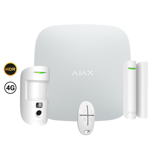 [AJ-STARTERKIT-CAM-HDR-4G-W] AJ-STARTERKIT-CAM-HDR-4G-W - Kit de alarma profesional - Certificado Grado 2 - Comunicación...