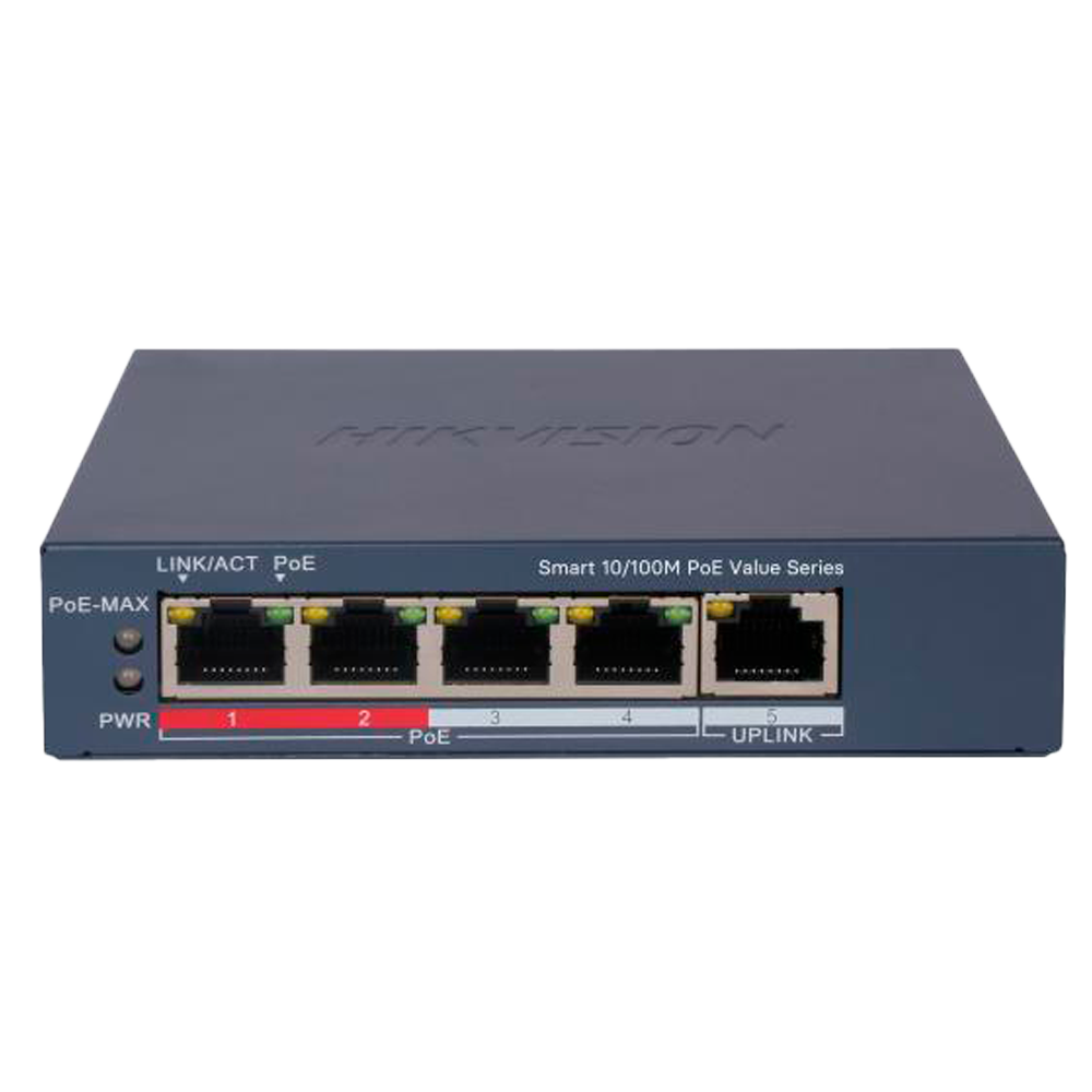 Hikvision DS-3E1105P-EI/MV2 - Switch 4p PoE gestionable