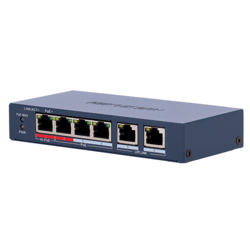 [DS-3E1106HP-EI] Hikvision DS-3E1106HP-EI - Switch 4p PoE gestionable