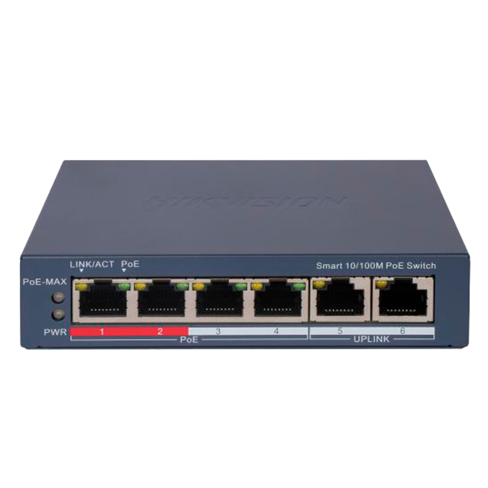 Hikvision DS-3E1106P-EI - Switch 4p PoE gestionable