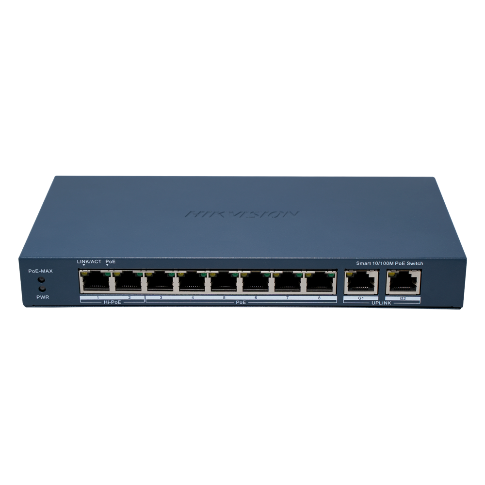 Hikvision DS-3E1310HP-EI(B) - Switch 8p PoE gestionable
