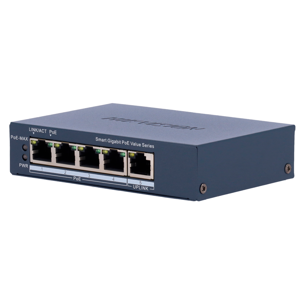 Hikvision DS-3E1505P-EI/M - Switch 4p PoE gestionable