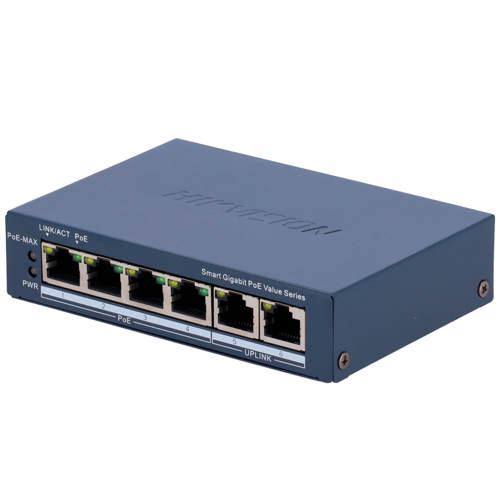 Hikvision DS-3E1506P-EI/M - Switch 4p PoE gestionable