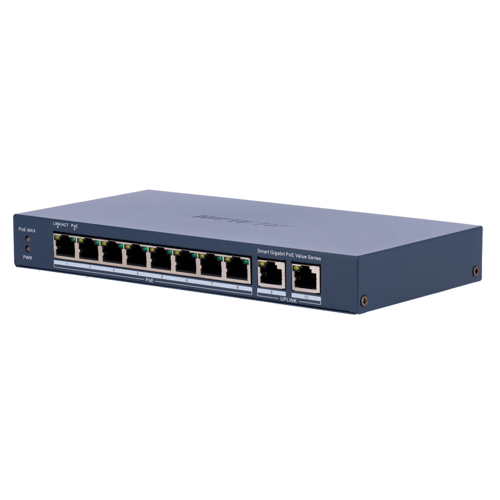 Hikvision DS-3E1510P-EI/M(B) - Switch 8p PoE gestionable