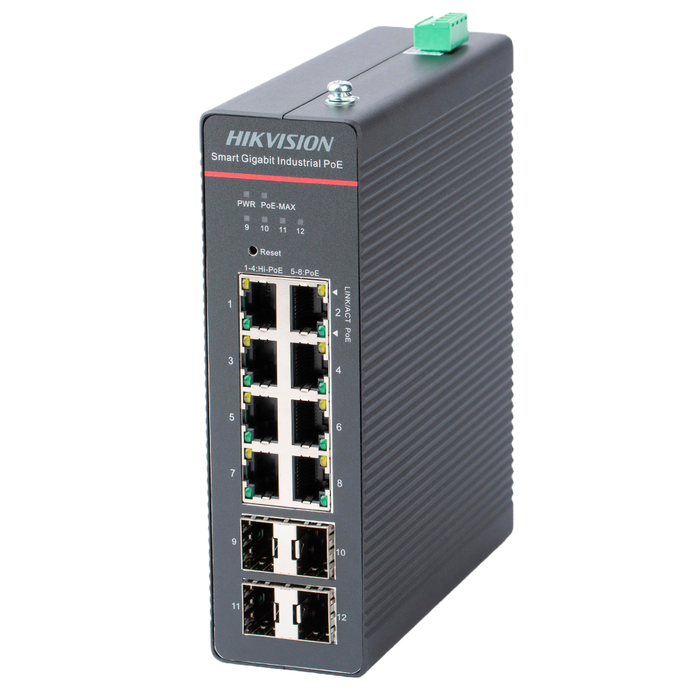Hikvision DS-3T1512HP-SI-8P4F - Switch 8p PoE