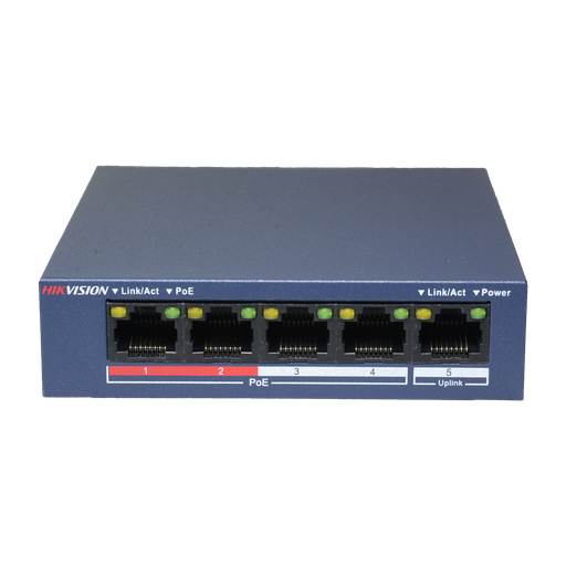 [DS-3E0105P-E/M(B)] Hikvision DS-3E0105P-E/M(B) - Switch 4p PoE