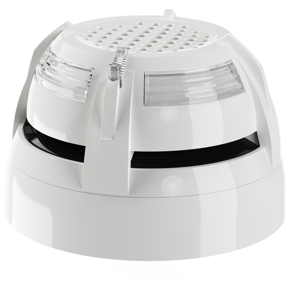EK-WL8-OV - Detector de humo óptico 3-en-1 - Con anunciador de voz integrado - Con dispositivo...
