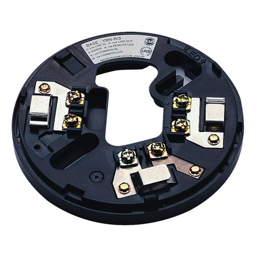 [YBN-R/6(BLK)] YBN-R/6(BLK) - Base de montaje convencional - Negro - Contactos de acero inoxidable - Acepta...