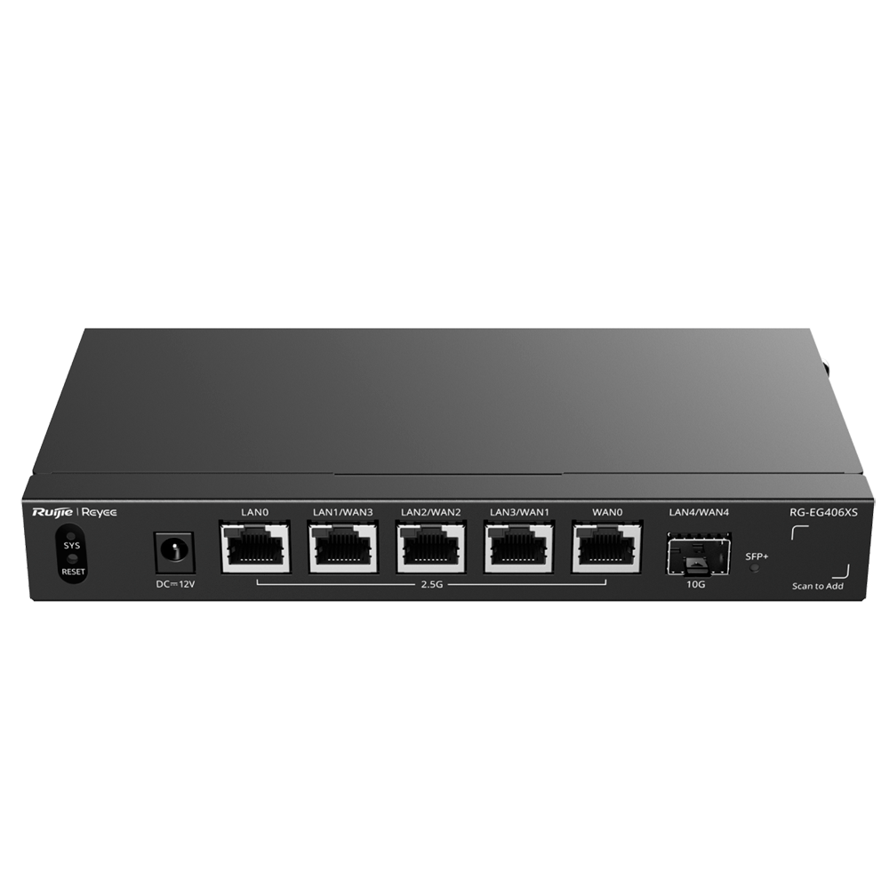 RG-EG406XS - Router Cloud - 5 Puertos RJ45 2.5G + 1 SFP+ 10Gigabit - Funciones básicas de...